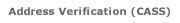 Address Verification CASS Certified